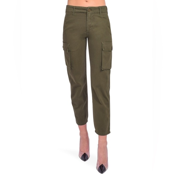 FRAME Relaxed Utility Pant in Olive Cargo Pants for Women Size 26 - Picture 1 of 9